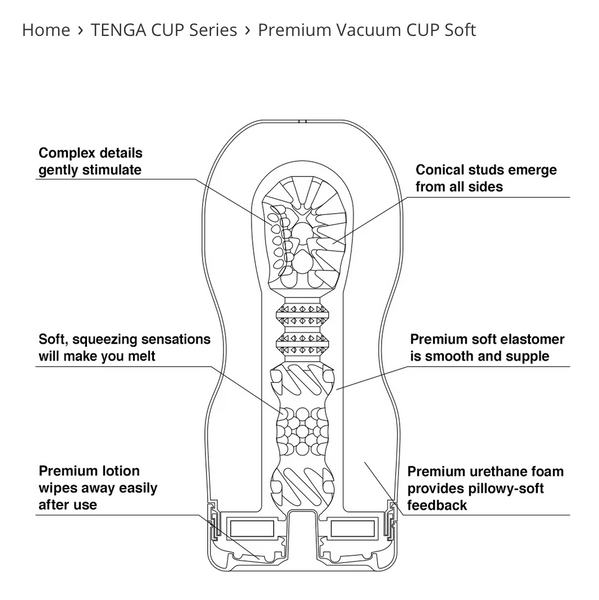 Tenga Premium Vacuum Sleeve Soft Cup - MedAmour