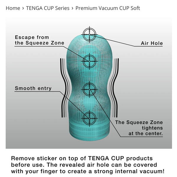 Tenga Premium Vacuum Sleeve Soft Cup - MedAmour