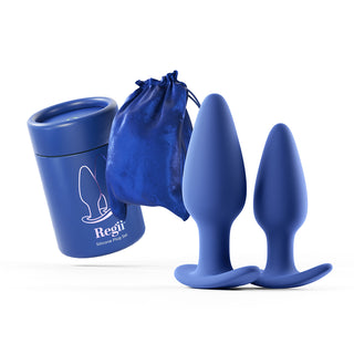Biird Regii 2-Piece Anal Plug Set Blue MedAmour Biird Regii 2-Piece Anal Plug Set Blue MedAmour